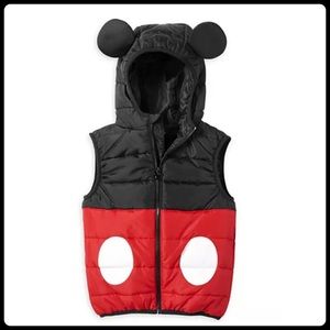 Disney Parks Youth Mickey Mouse Puffy Vest with 3D Ears